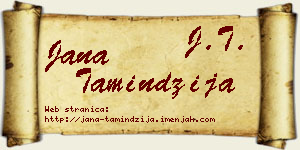 Jana Tamindžija vizit kartica